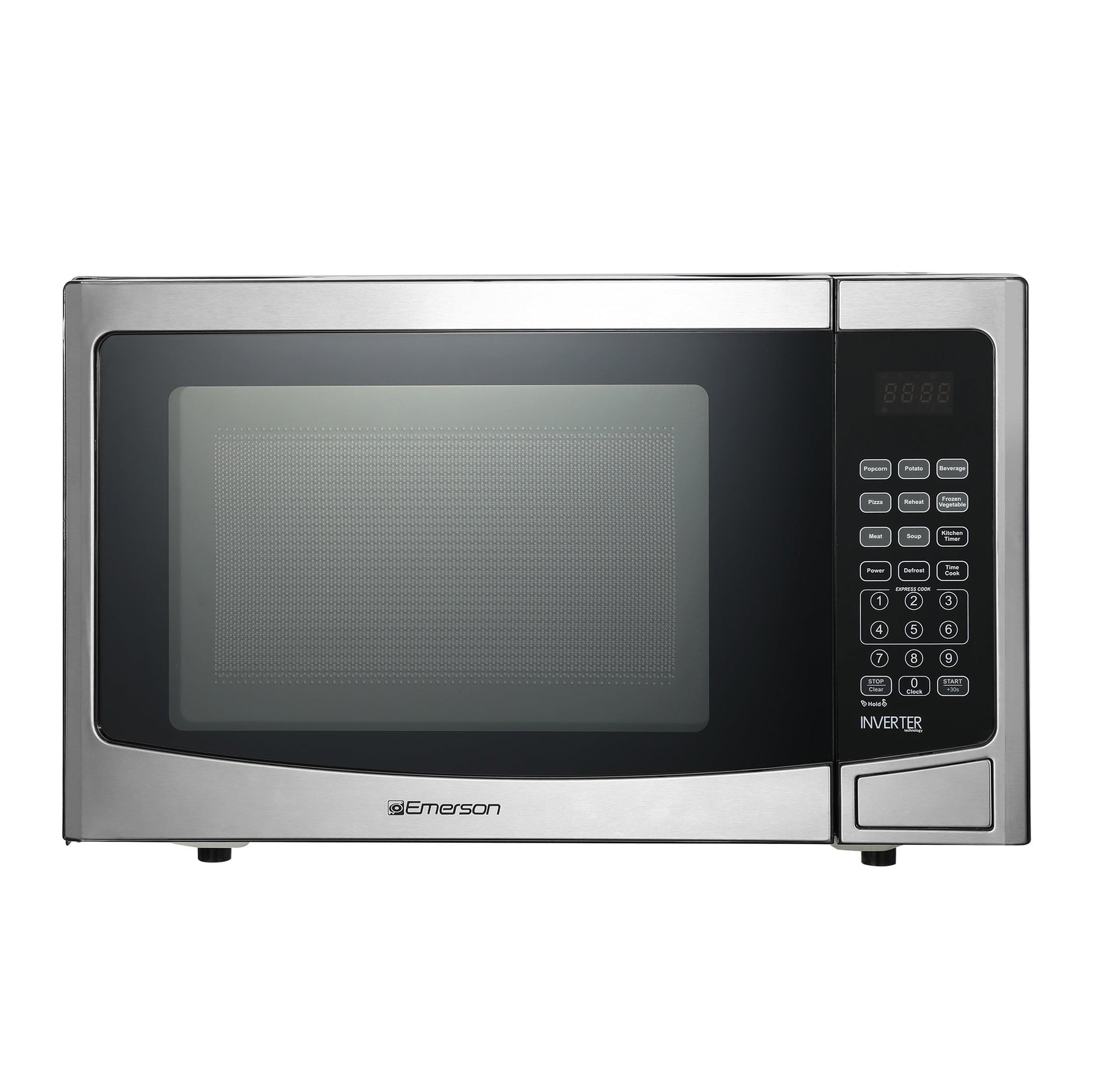 Emerson 1.2 Cu Ft, 1000W Stainless Steel Countertop Microwave Oven with Inverter Technology, Touch Control, MWI1212SS