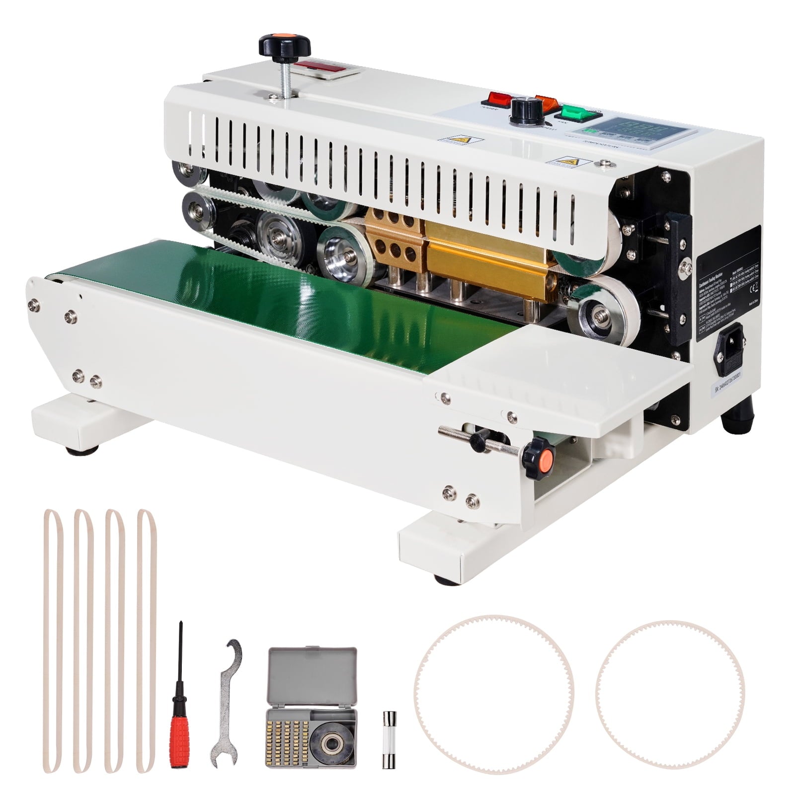 KFFKFF Persistent Pouch Strip Sealing Device, 0.24-0.47 in/6-12 mm Seal Span, Flat Strip Sealing Equipment with Electronic Heat Regulation, Pouch Sealer for 0.02-0.8 mm Synthetic Bags