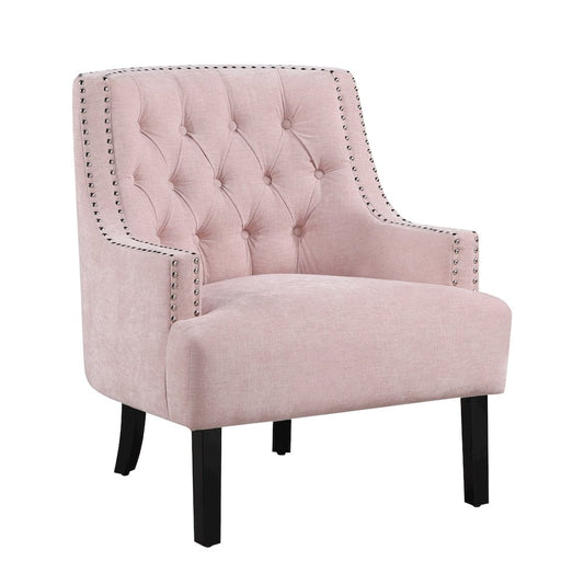 Lexicon Charisma Chenille Accent Chair in Pink
