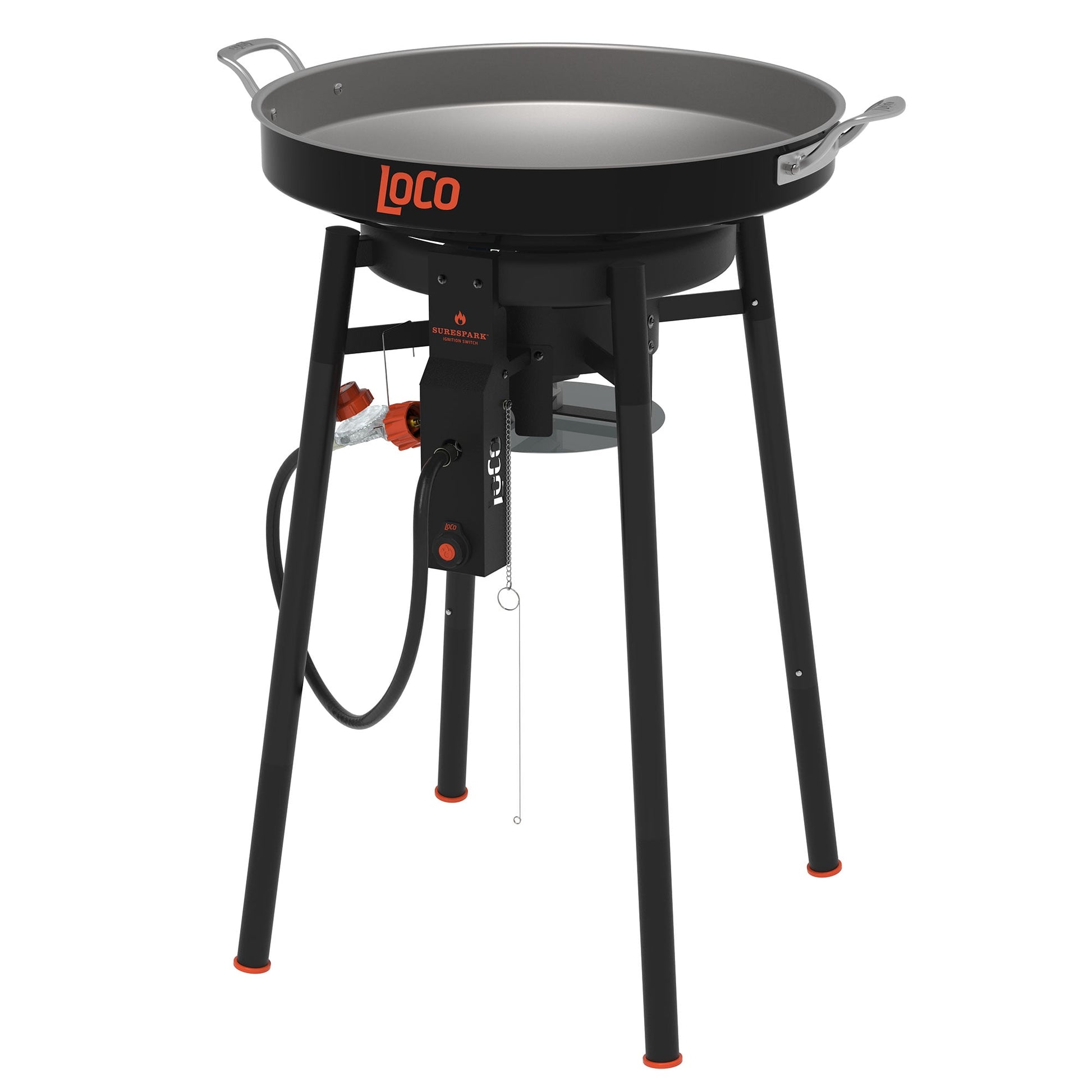 LoCo Cookers 22" Propane Outdoor Disco Cooker with Interchangeable Legs & SureSpark Ignition