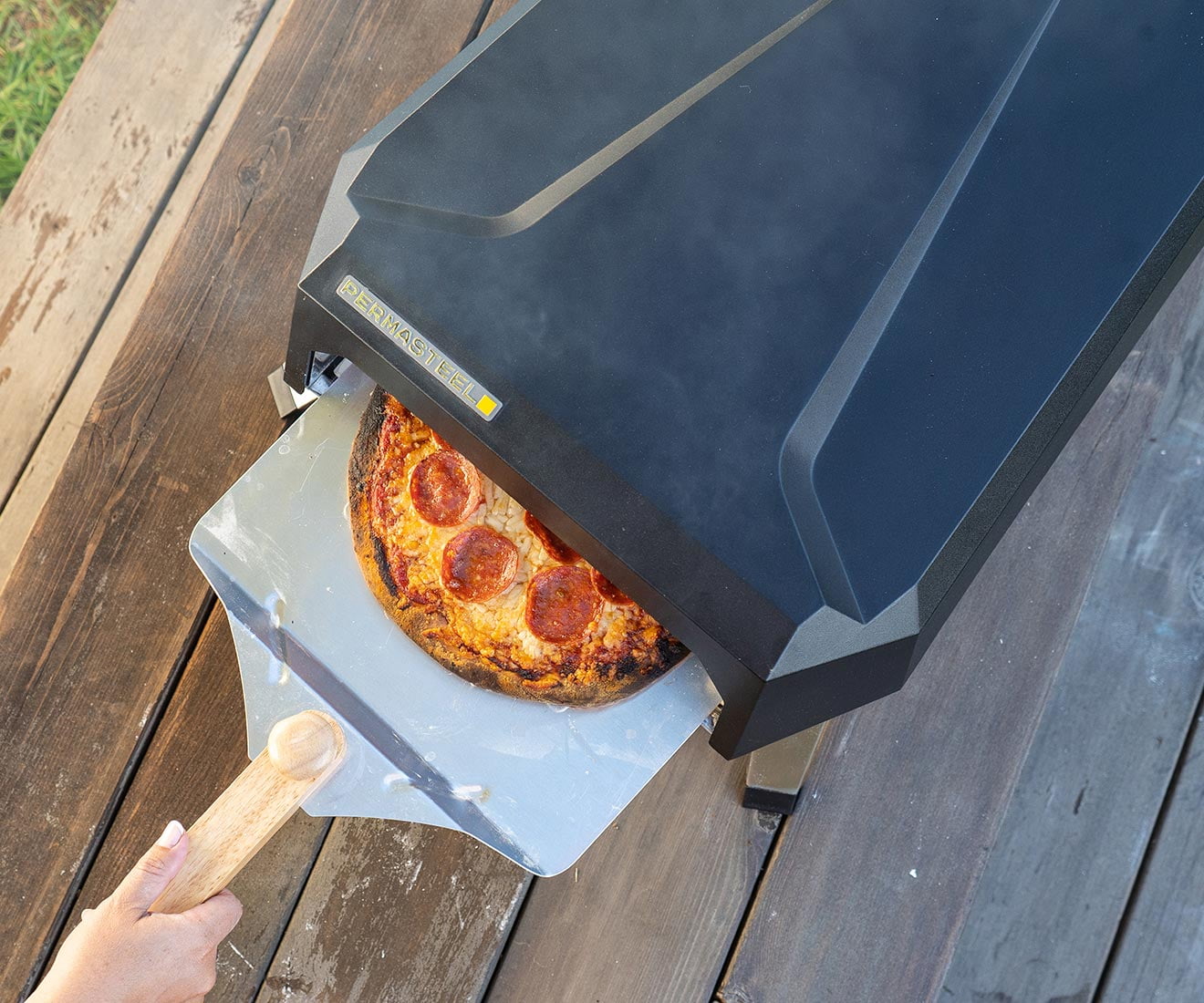 Permasteel 12-Inch Countertop Outdoor Gas Pizza Oven