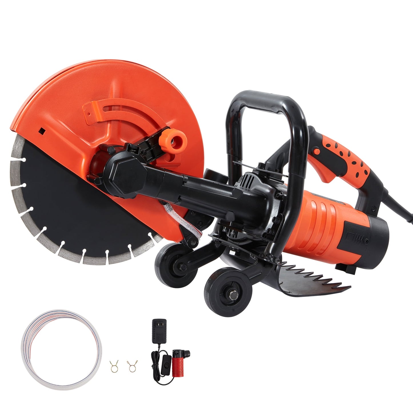 SKYSHALO Electric Masonry Saw, 12-inch, 1800W Motor, Circular Blade Saw with Up to 4.5-inch Adjustable Depth. Includes Water Feed, Pump, and Blade for Cutting Stone, Brick