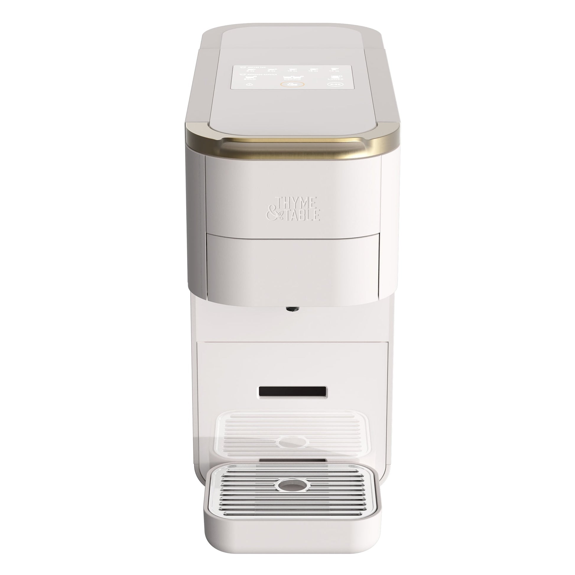 Thyme & Table Multi Capsule Coffee Machine, Universal Capsule Compatible with Espresso and Coffee, One-Touch Controls, Sand White