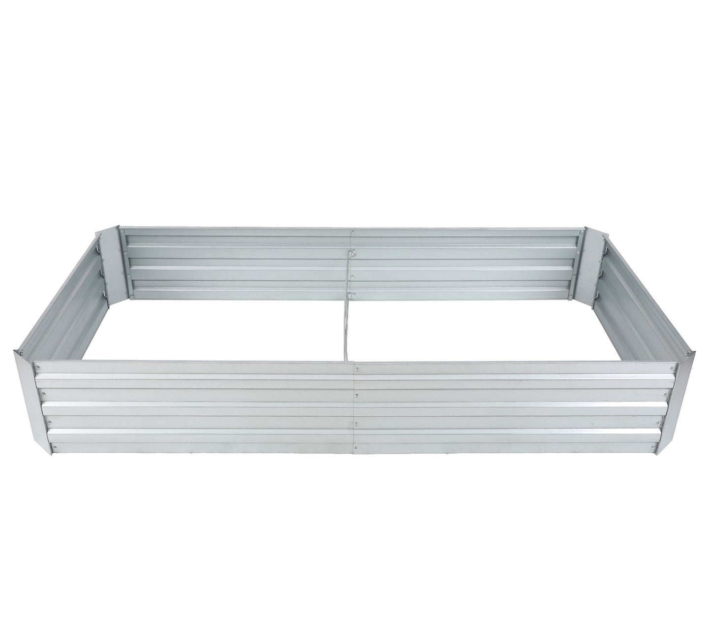 Luxen Home 72" Galvanized Rectangular Raised Ga rden Bed