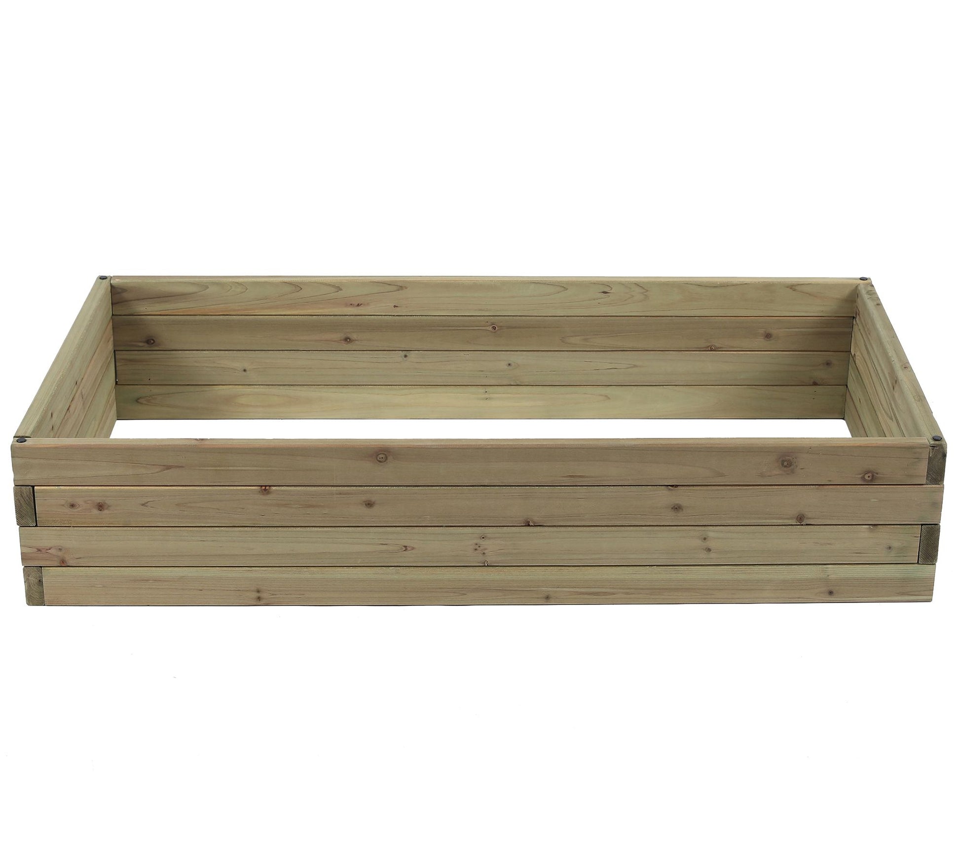 LuxenHome Wood 3.8' x 2' Raised Garden Bed