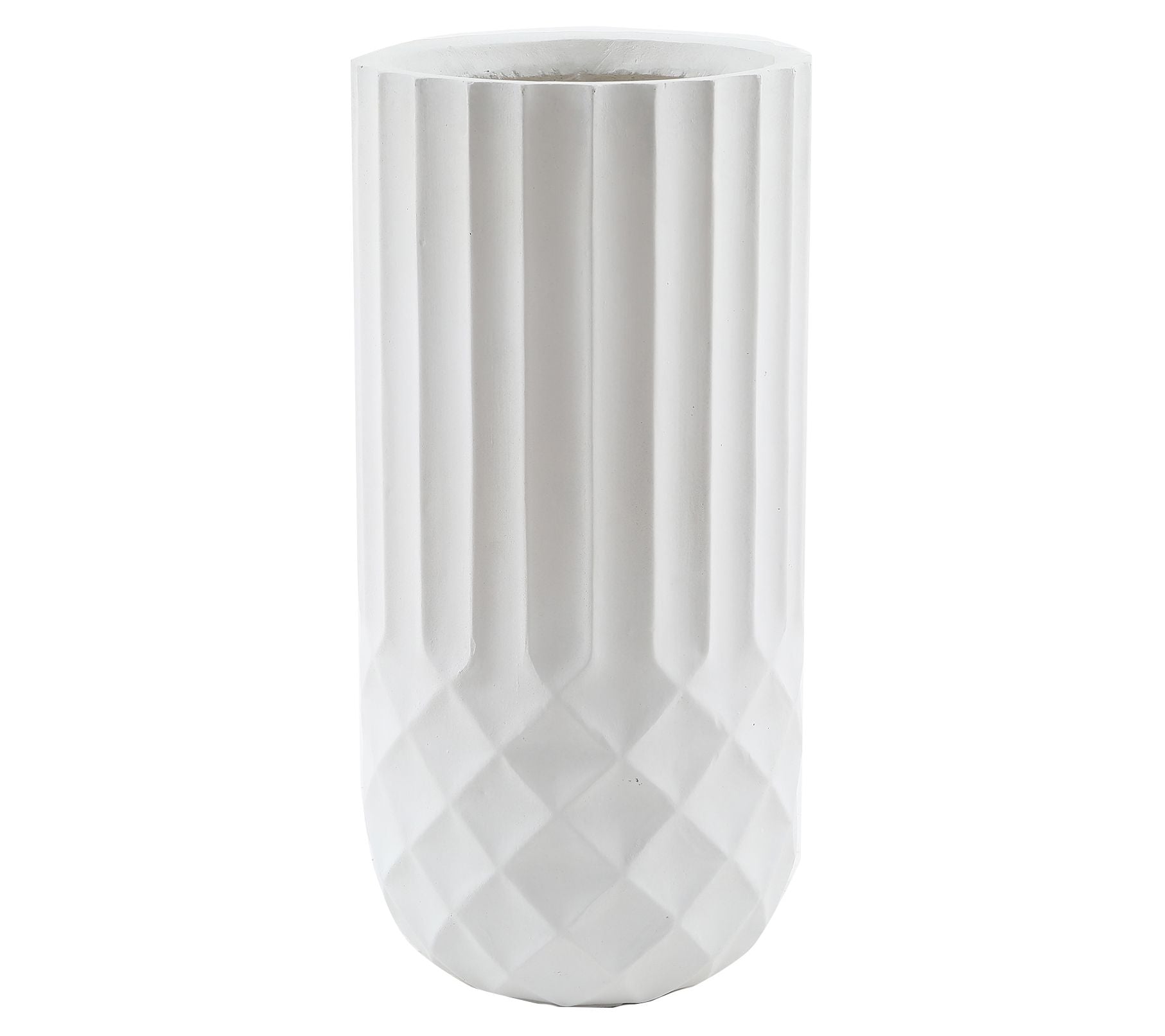 Luxen Home White 24.8"H Round MgO Planter