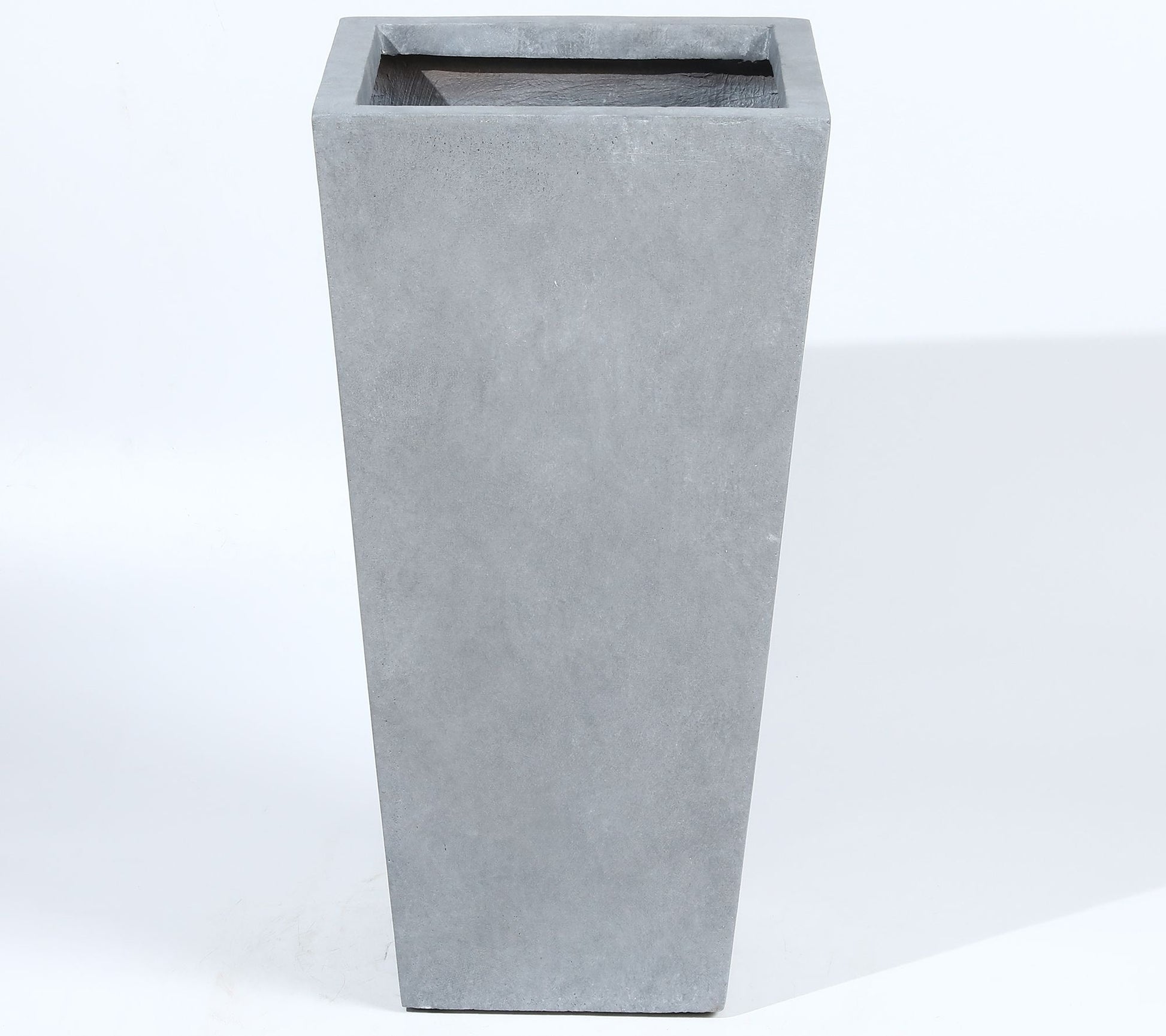 LuxenHome Light Gray Tall Angled Planter