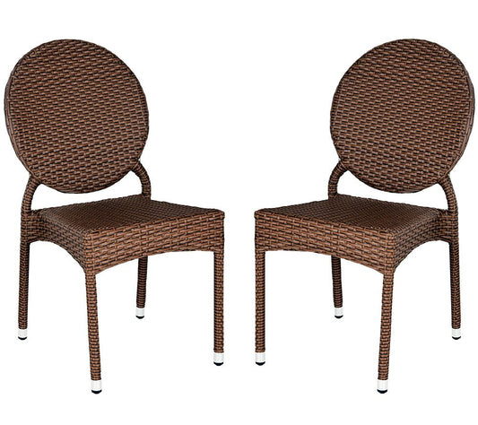 Safavieh Valdez Set of 2 Indoor/Outdoor Stacking Side Chairs