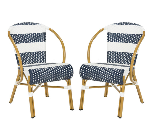 Sarita Striped French Bistro Side Chair by Safavieh