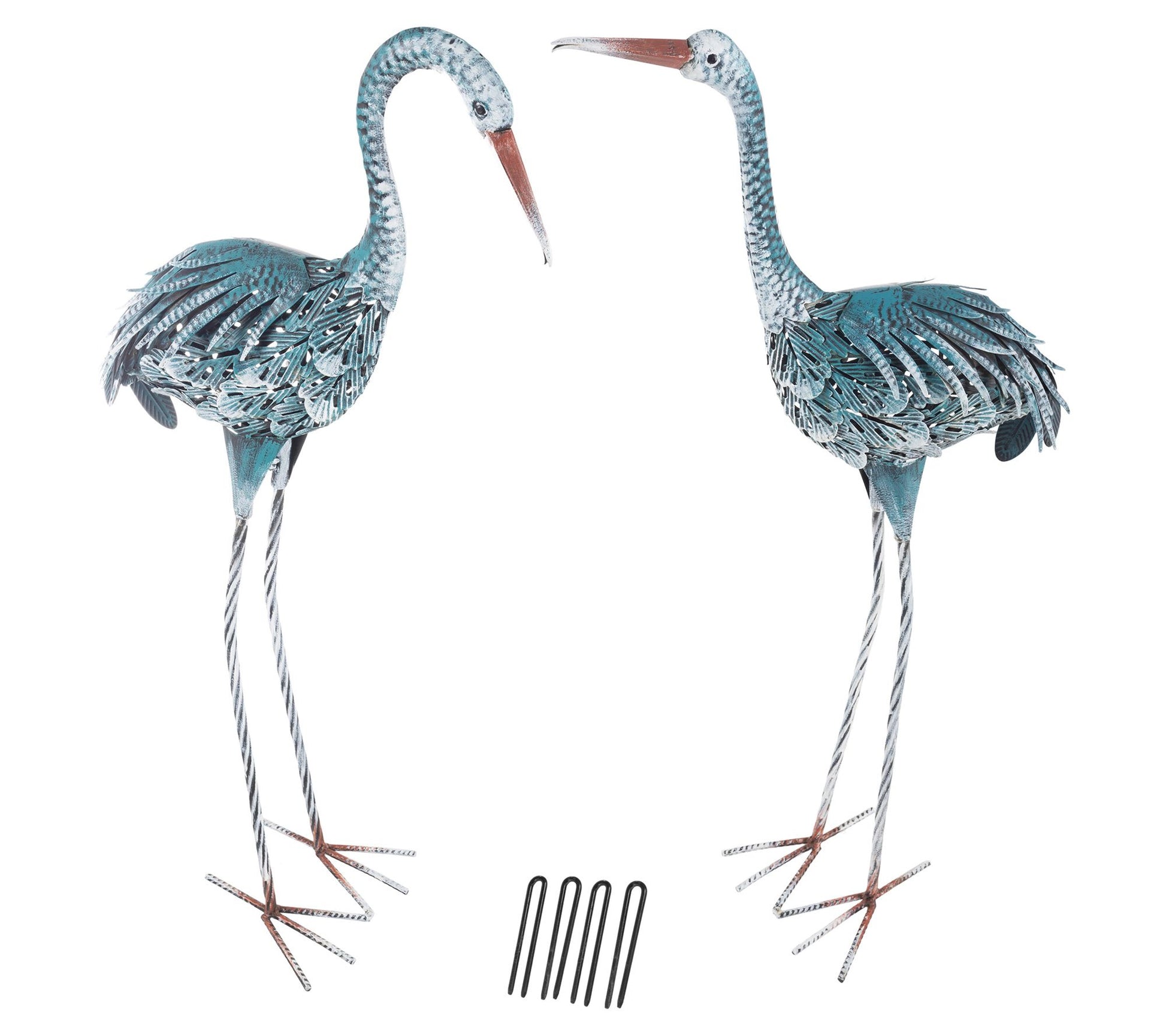 Pure Garden Set of 2 Crane Garden Statues LawnOrnaments