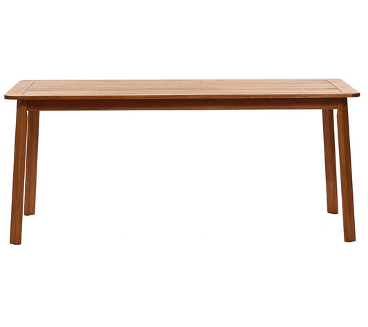 LuxenHome Outdoor Wooden Rectangular Dining Table