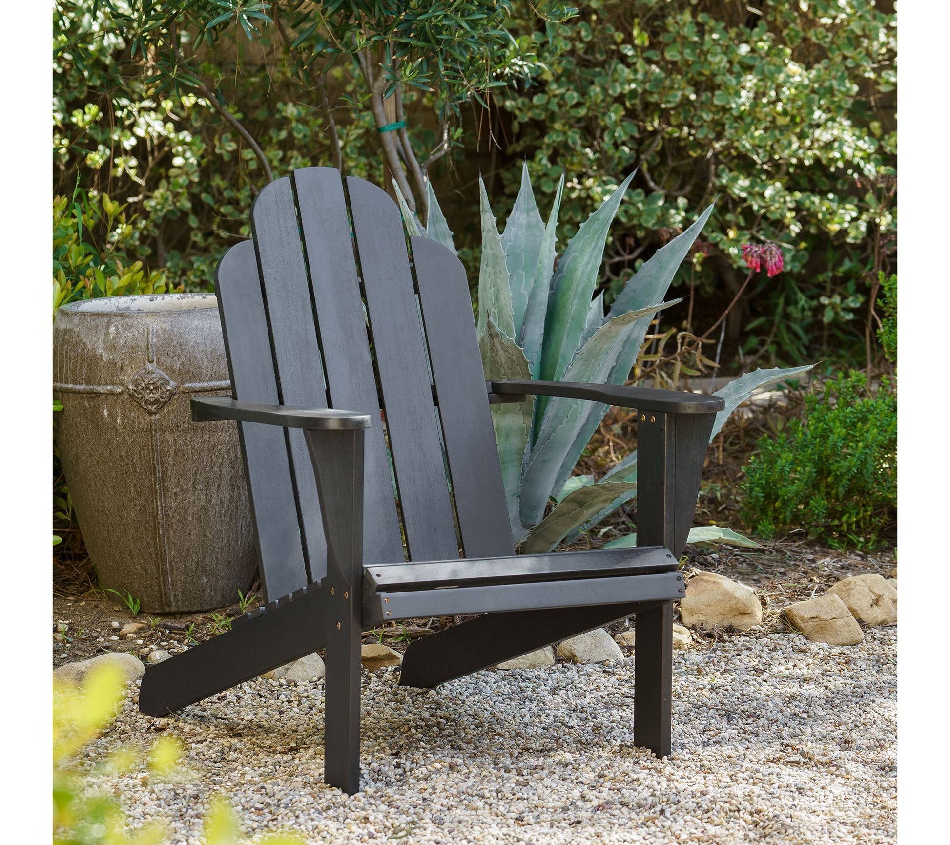 Linon Home Black Adirondack Chair